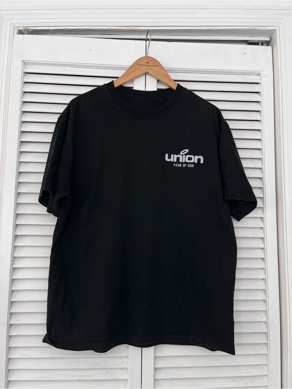 Fear of God Union Black Short Sleeve Logo Tee